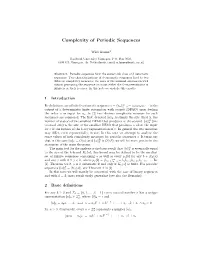 Complexity of Periodic Sequences