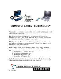 Computer Basics - Terminology
