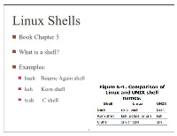 Linux Shells Book Chapter 5