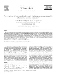 Multisensory Congruence and Its Effect on the Aesthetic Experience&lt;Link