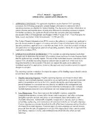 Sample Operating Expense Worksheet