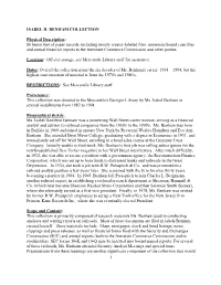 B-7 Isabel H. Benham Papers Finding Aid .Pdf