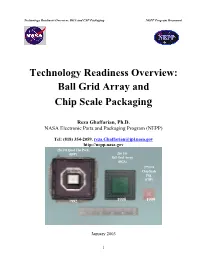 Ball Grid Array and Chip Scale Packaging
