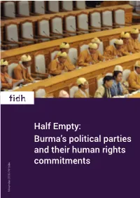 FIDH Report Half Empty: Burma's Political Parties and Their Human Rights Commitments