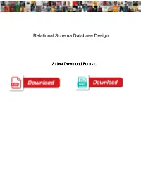 Relational Schema Database Design