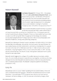 Robert Maxwell - Cloudpedia