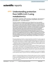 Understanding Protection from SARS-Cov-2 Using Metabolomics