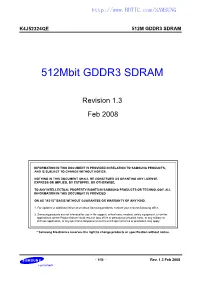 512Mbit GDDR3 SDRAM