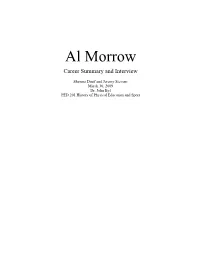 Al Morrow Career Summary and Interview