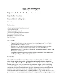 Alberta Conservation Association 2007/08 Project Summary Report Project Name: Red Deer River Basin Riparian Conservation Project