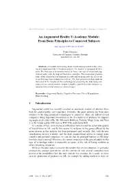 An Augmented Reality U-Academy Module: from Basic Principles to Connected…