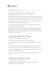 How Do I Create a HAR File for Troubleshooting?
