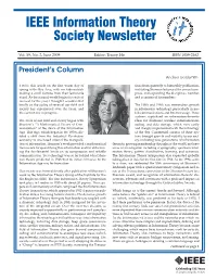 IEEE Information Theory Society Newsletter