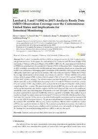 Landsat 4, 5 and 7 (1982 to 2017) Analysis Ready Data (ARD) Observation Coverage Over the Conterminous United States and Implications for Terrestrial Monitoring