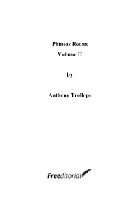 Phineas Redux Volume II by Anthony Trollope