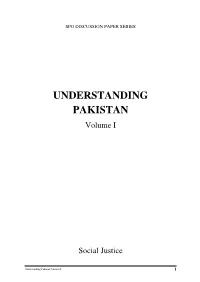 UNDERSTANDING PAKISTAN Volume I