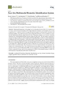 Face–Iris Multimodal Biometric Identification System