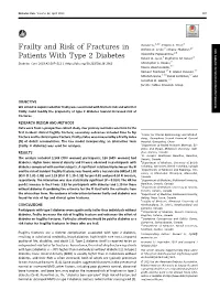 Frailty and Risk of Fractures in Patients with Type 2 Diabetes