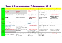 Term 1 Overview -Year 7 Geography, 2018