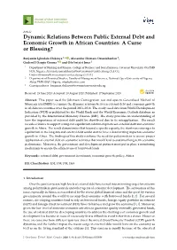Dynamic Relations Between Public External Debt and Economic Growth in African Countries: a Curse Or Blessing?