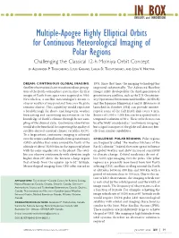 Multiple-Apogee Highly Elliptical Orbits for Continuous Meteorological Imaging of Polar Regions Challenging the Classical 12-H Molniya Orbit Concept