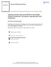 Technocentrism and Social Fields in the Indian Edtech Movement: Formation, Reproduction and Resistance