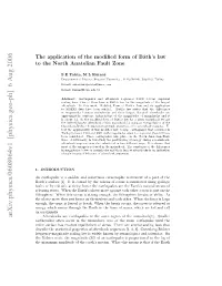 The Application of the Modified Form of Bath's Law to the North Anatolian Fault Zone