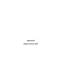 Appendix E Baseline Survey 2009