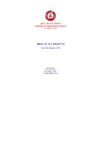 BRIEF of ALL PROJECTS (As on 30Th, November - 2017)