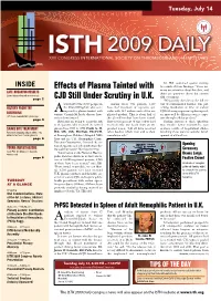 Effects of Plasma Tainted with CJD Still Under Scrutiny in U.K