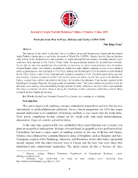 Journal of Anglo-Turkish Relations Volume 2 Number 2 June 2021