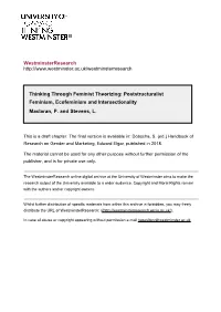 Poststructuralist Feminism, Ecofeminism and Intersectionality Maclaran, P
