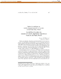 Spider Assemblages in Widely-Separated Patches Of