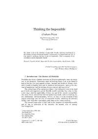Thinking the Impossible