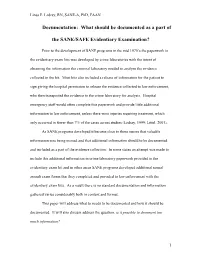 What Should Be Documented As a Part of the SANE/SAFE Evidentiary Examination?