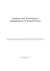 Analysis and Performance Optimization of E-Mail Server