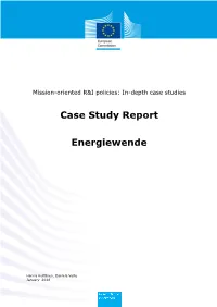Case Study Report: Energiewende – Mission-Oriented R&I Policies