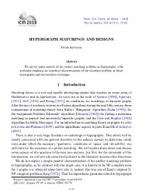 Hypergraph Matchings and Designs