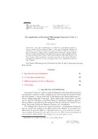 On Application of Fractional Differintegral Operator to the K4- Function