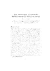 Space, Commemoration, and Iconography: Scottish Monuments and Memorials in Australia