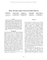 Think: Inferring Cognitive Status from Subtle Behaviors