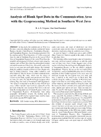 Analysis of Blank Spot Data in the Communication Area with the Geoprocessing Method in Southern West Java