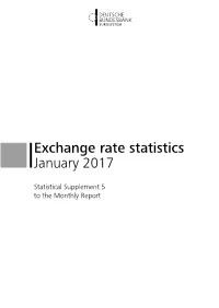 Exchange Rate Statistics January 2017