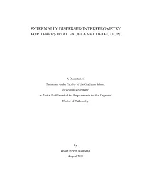 Externally Dispersed Interferometry for Terrestrial Exoplanet Detection