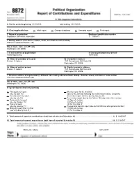 Initial Report Change of Address ✔ Amended Report Final Report