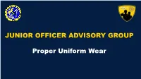 JOAG Proper Uniform Wear Presentation