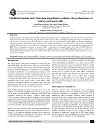 Modified Random Early Detection Algo