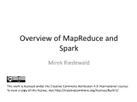 Overview of Mapreduce and Spark