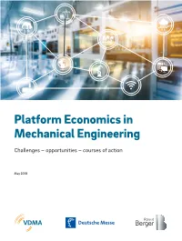 Platform Economics in Mechanical Engineering