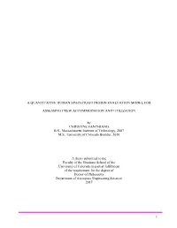 A Quantitative Human Spacecraft Design Evaluation Model For